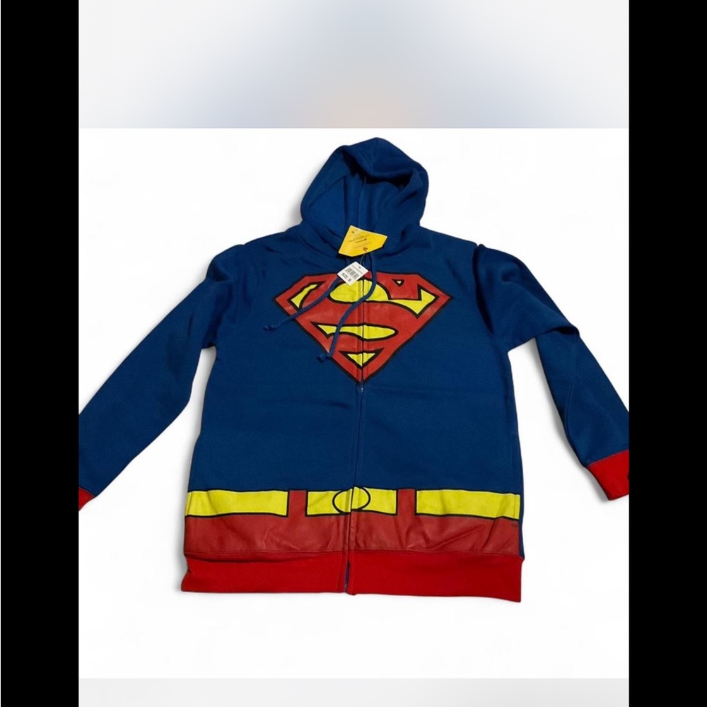 DC Comics Superhero Superman Costume Hoodie - Blue, Red, and Yellow - Picture 1 of 2